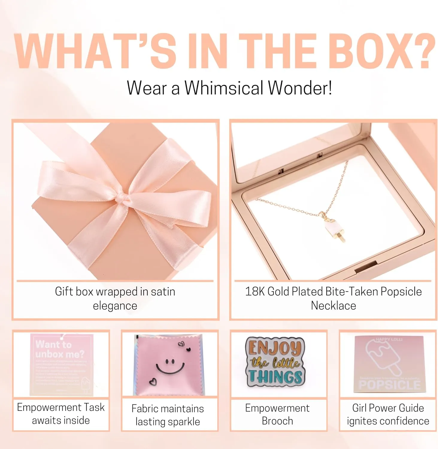 HAPPY LOLLI Girl Power Jewelry Collection in Unique Ready-to-Gift Box - Beautiful Designs for Tweens & Teens - Ideal for Birthdays & Special Moments.