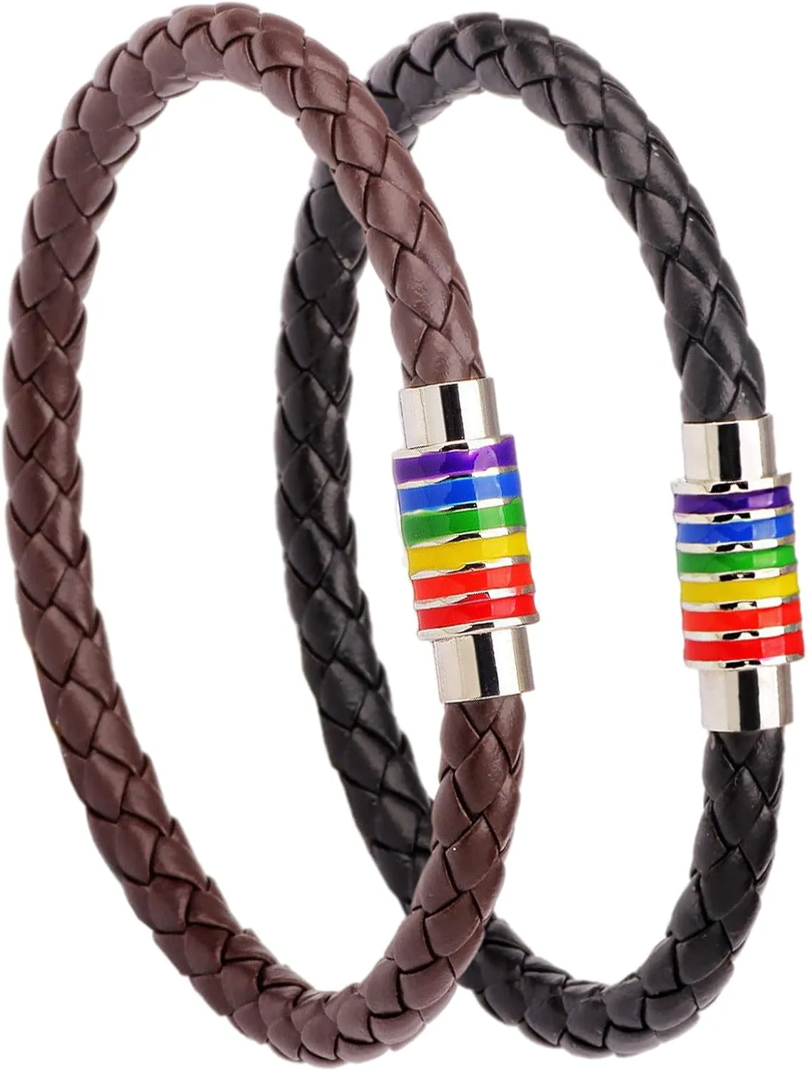 Harry and Henry Rainbow Bracelets for Pride - Women & Men's Rainbow Braided Bracelets