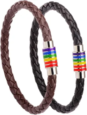 Harry and Henry Rainbow Bracelets for Pride - Women & Men's Rainbow Braided Bracelets