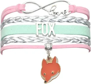 HCChanshi Fox Bracelet - Infinity Love Charm Bracelet Gifts For Women, Men, Adult Fox Lover, Valentine Wedding Themed Gifts