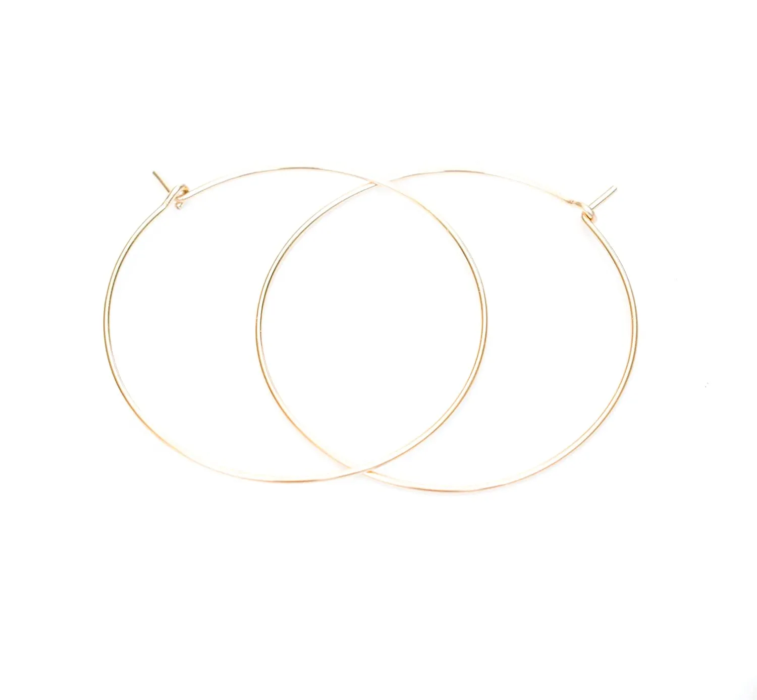 Hoop Earrings - Ear Hoops - Simple Classic and Minimalist Gold Silver Jewelry - Hoop Earrings Rose Gold Yellow Gold Silver