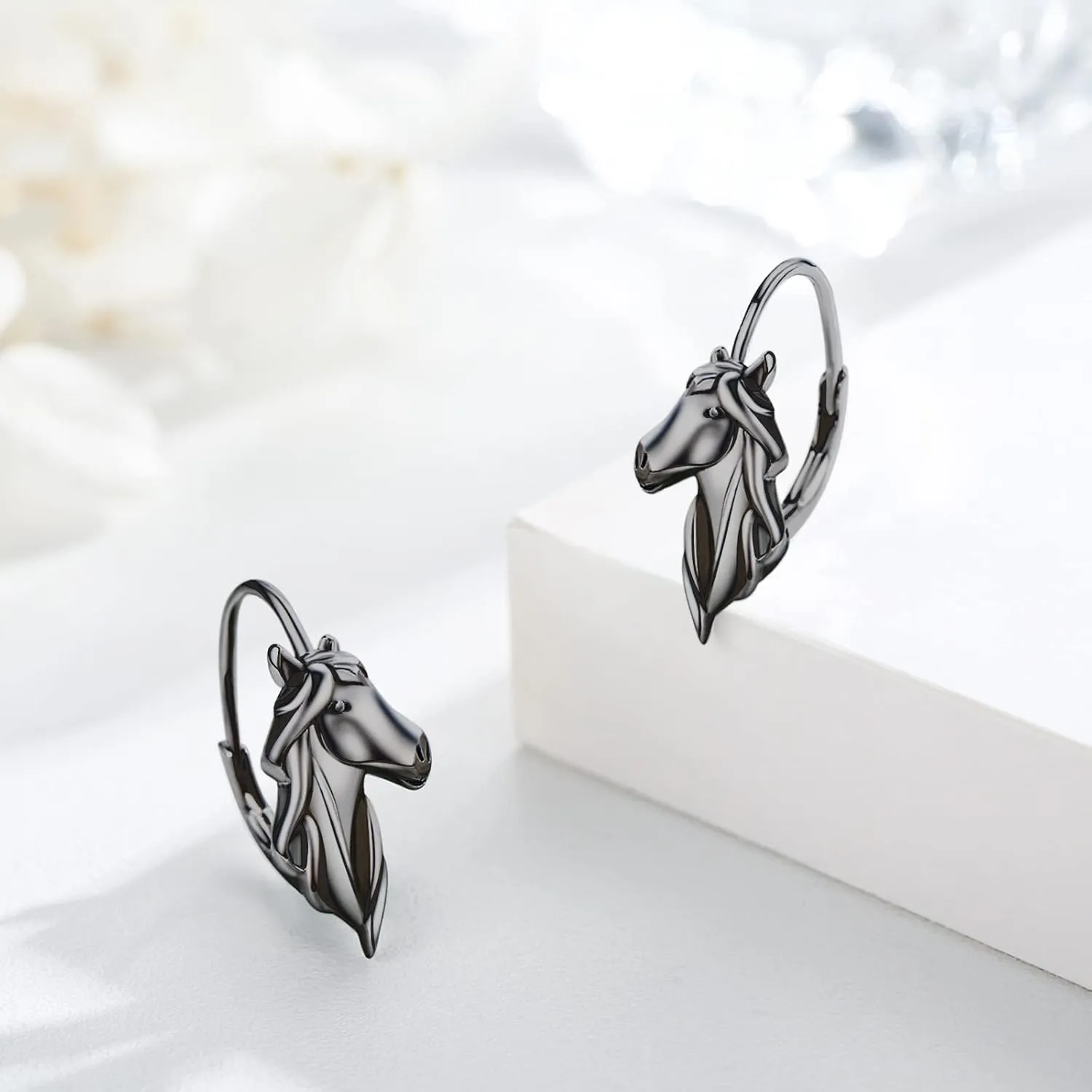 Horse Earrings Women 925 Sterling Silver Horse Lever Back/Ring/Stud Earrings Cute Animal Jewelry Gifts for Women
