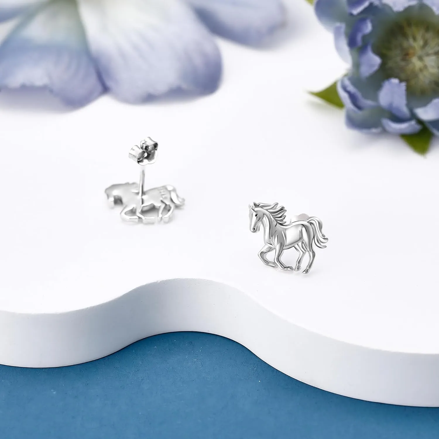 Horse/Owl/Hummingbird/Greyhound/Bunny/Manatee/Therian Earrings 925 Sterling Silver Animal Stud Earrings Jewelry Gifts for Women
