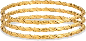 hotoo 3mm/4mm Stainless Steel Thin Bangle Bracelet Gold Stackable Bracelets For Women Christmas Birthday Gifts 3PCS