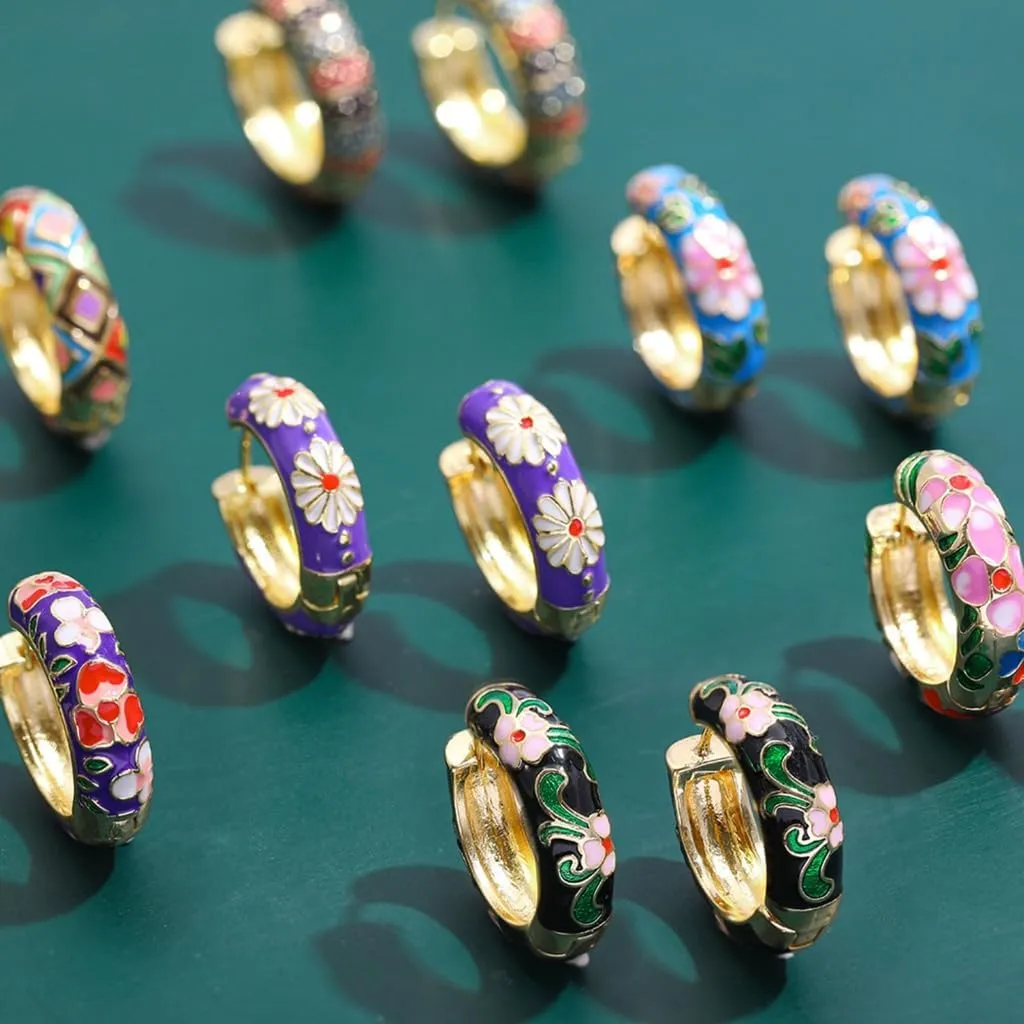 Huggie Hoop Earrings y Minimalist Earrings Lightweight Hoop Earrings Colorful Zircon Earring