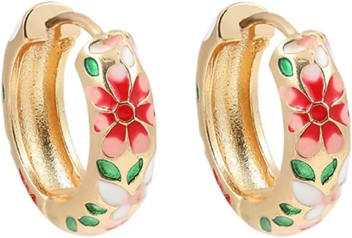 Huggie Hoop Earrings y Minimalist Earrings Lightweight Hoop Earrings Colorful Zircon Earring