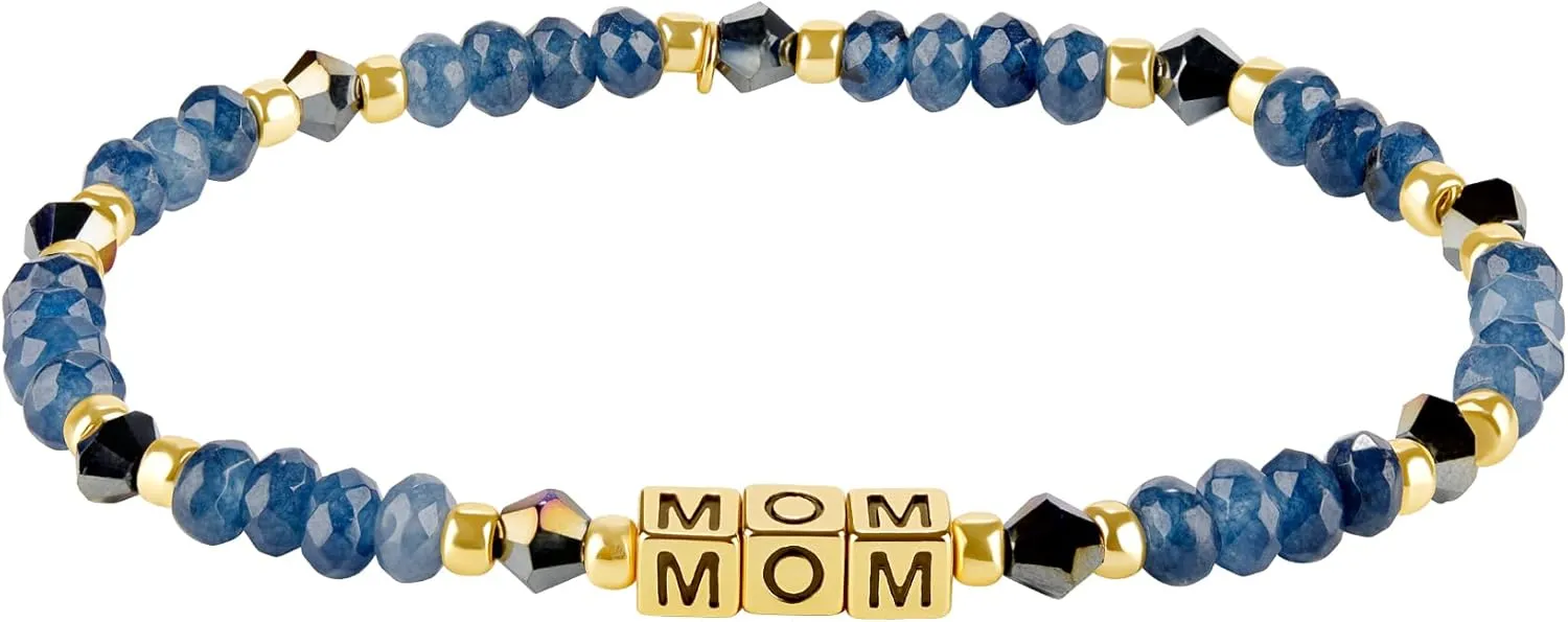 INSPIRED VOICES Family Letter Bracelets - Sister Bracelet, Grandma Bracelet, Mom Bracelet - Sister Gifts for Women