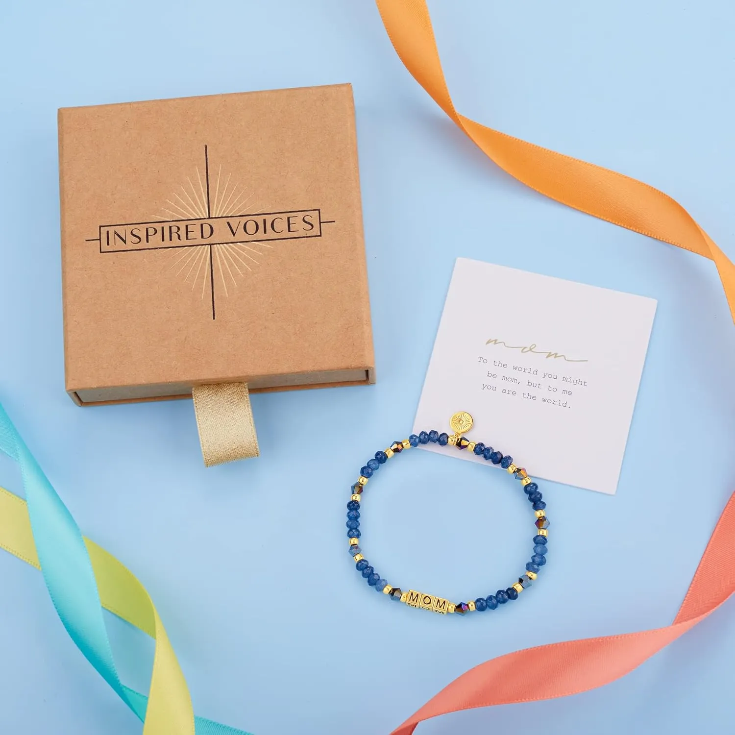 INSPIRED VOICES Family Letter Bracelets - Sister Bracelet, Grandma Bracelet, Mom Bracelet - Sister Gifts for Women