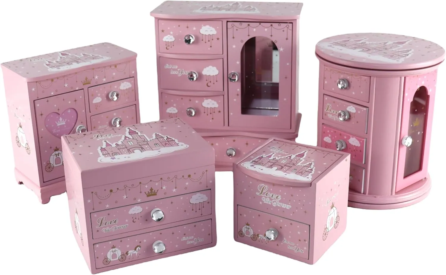 jewelry box for girls Pink Princess Castle girls jewelry box Little girl birthday christmas Gift kids jewelry box