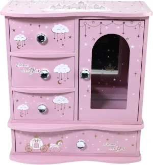 jewelry box for girls Pink Princess Castle girls jewelry box Little girl birthday christmas Gift kids jewelry box