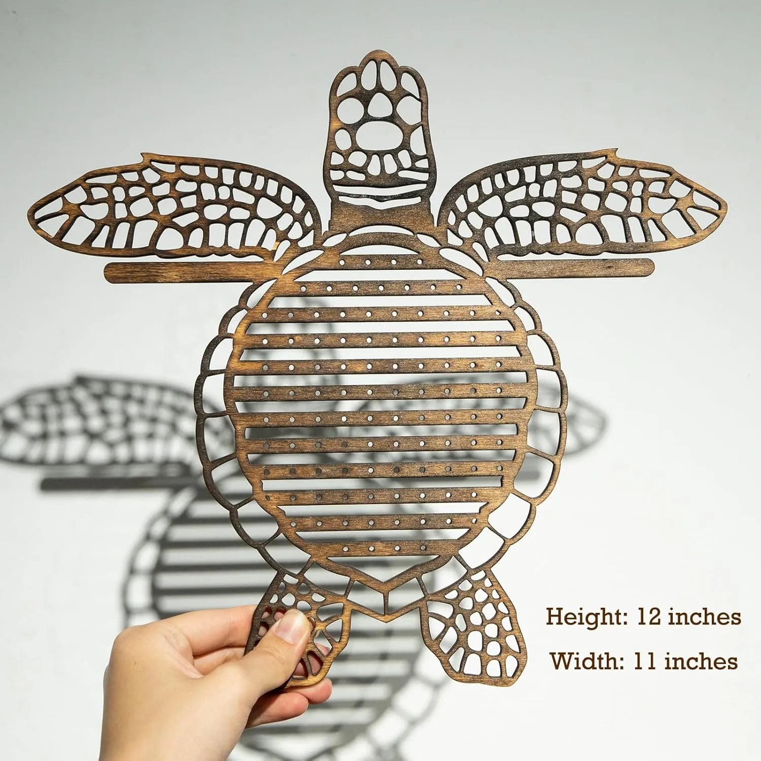 Jewelry Organizer Stand Display - Unique Turtle Design for Earrings, Necklaces, and Bracelets - Wall Mountable - Great Gift Idea - Cute Home Decor