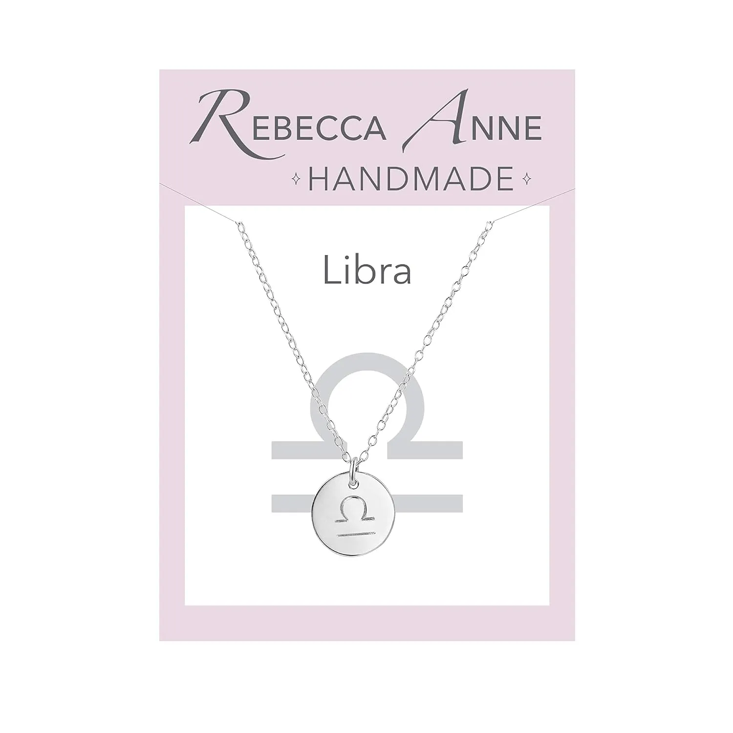 Jewelry Silver Libra Necklace, 18"   2" Extender, Astrology Charm Necklace with Zodiac Sign Pendant, Birthday or Anniversary Gift for Women and Men, Good Luck Charm