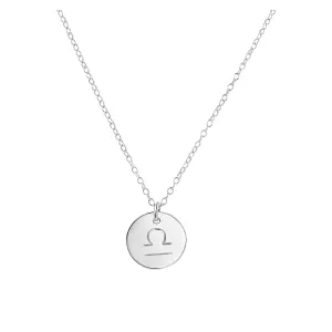 Jewelry Silver Libra Necklace, 18"   2" Extender, Astrology Charm Necklace with Zodiac Sign Pendant, Birthday or Anniversary Gift for Women and Men, Good Luck Charm