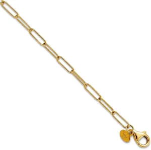 JewelryWeb 10k Solid Yellow Gold Polished Fancy Link Anklet 10 Inch-Anklet for Women