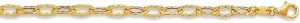JewelryWeb 14k Yellow Gold Shiny Flat Hammered Oval Link Chain Anklet With Pear Shape Clasp 10 Inch-Anklet for Women and Men