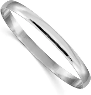 JewelryWeb 14k Yellow Gold Solid Half Round Slip On Bangle Bracelet Cuff-Bracelet for Women in