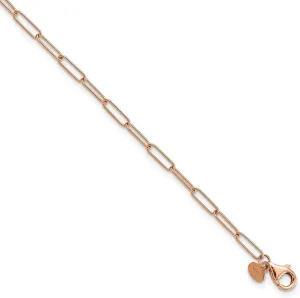 JewelryWeb 2.59mm 14k Rose Gold Polished Fancy Link Anklet 10 Inch-Anklet for Women