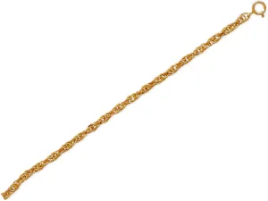 JewelryWeb 9 Inch   1 Inch Extention 14/20 Gold Filled 2.25mm Rope Chain Anklet Spring-Ring Closure-Anklet for Women and Men