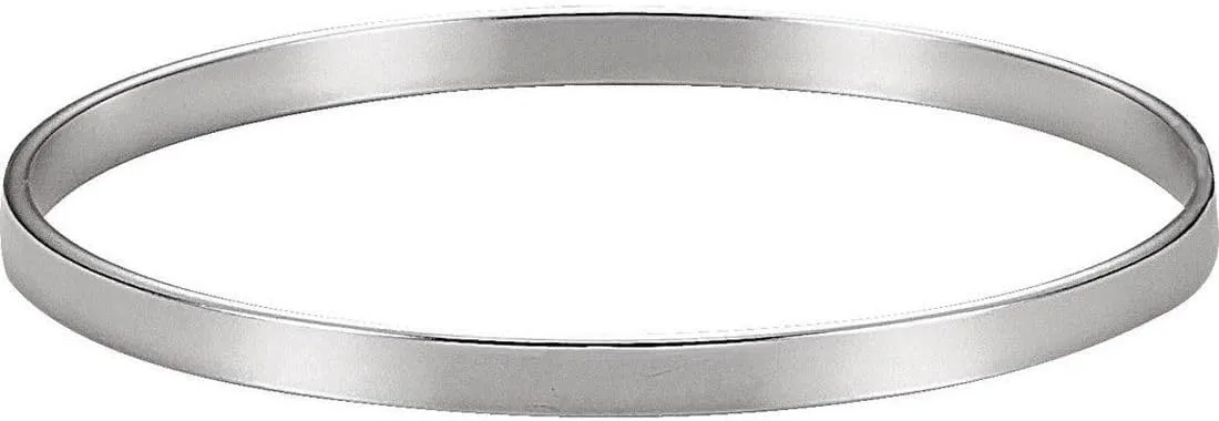 JewelryWeb 925 Sterling Silver Bangle 4.75mm Cuff Bracelet for Women