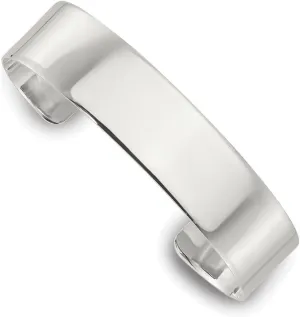 JewelryWeb 925 Sterling Silver Polished 15mm Flat Cuff Stackable Bangle Bracelet-Cuff-Bracelet for Women