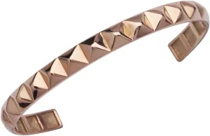 JewelryWeb 925 Sterling Silver Rose Plated Fancy Pyramid Cuff Stackable Bangle Bracelet-Cuff-Bracelet for Women