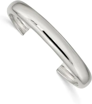 JewelryWeb 925 Sterling Silver Solid Polished 9mm Cuff Stackable Bangle-Cuff Bracelet for Women