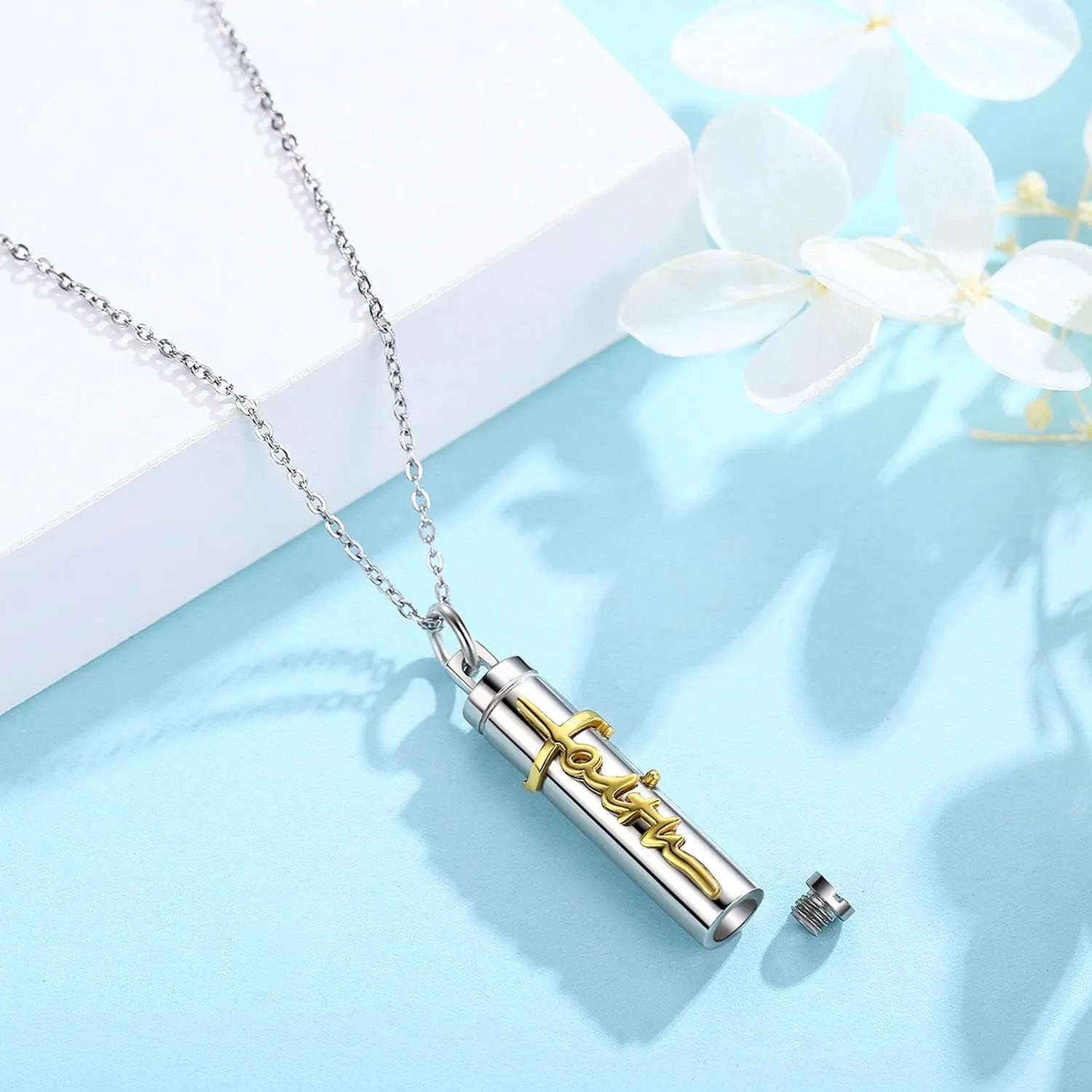 JUSTKIDSTOY Cremation Jewelry Sterling Silver Sunflower/Rose/Daisy Flower Urn Necklace for Ashes Memorial Keepsake Jewelry for Women
