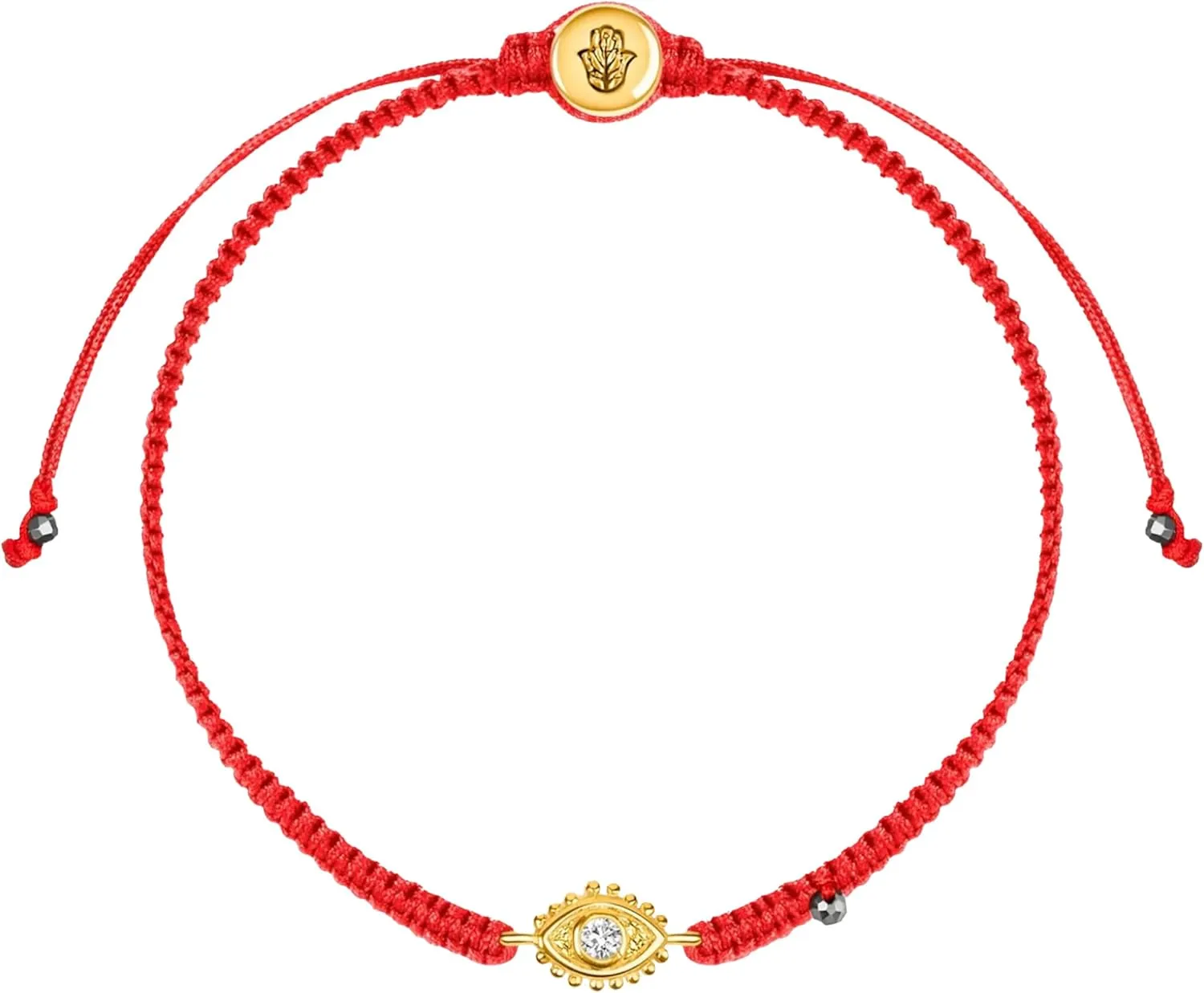 KARMA AND LUCK Powerful Protection, Red String Bracelet & Evil Eye Charm for Women with Genuine Gemstone, Size 5.5"-7.5