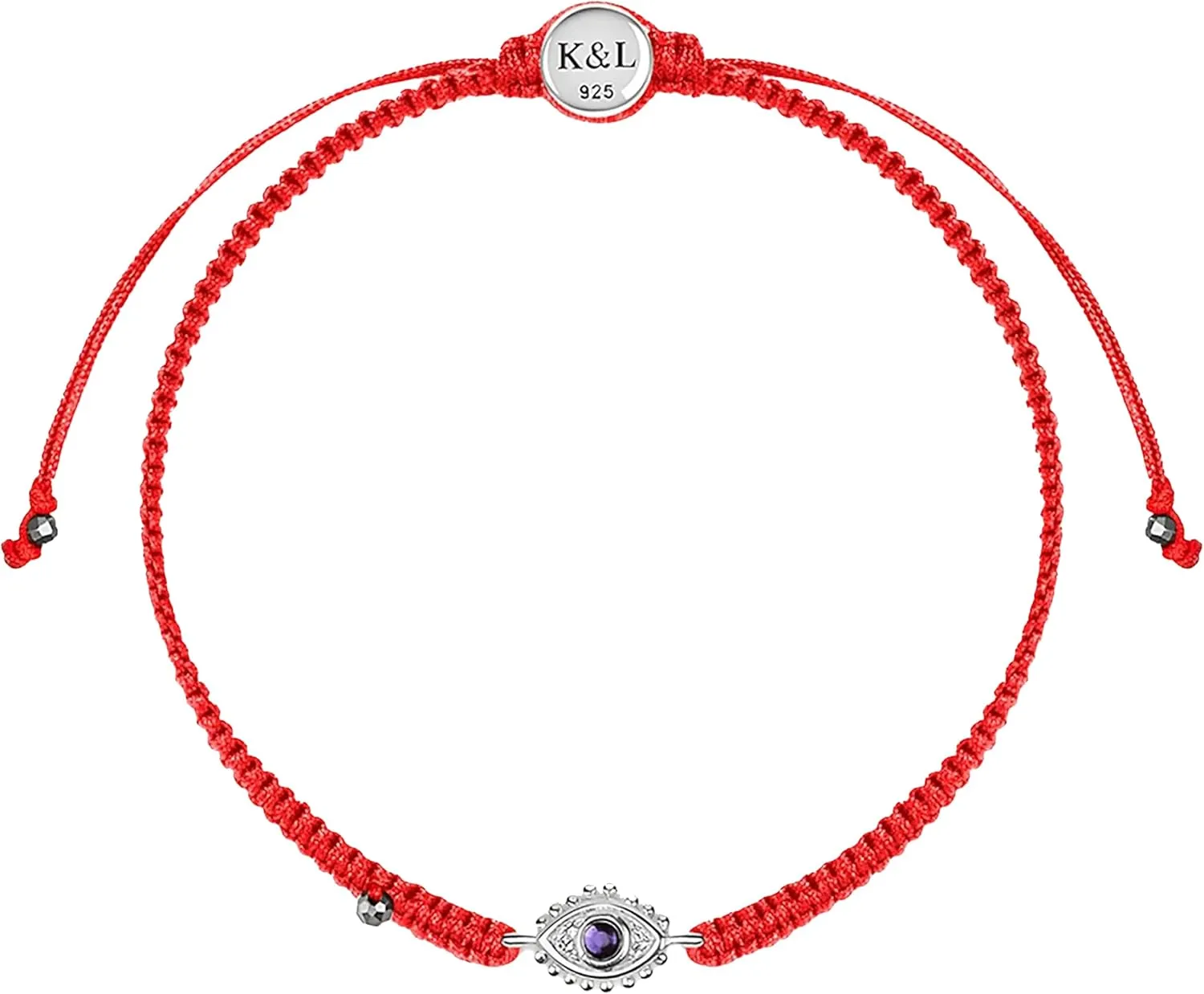KARMA AND LUCK Powerful Protection, Red String Bracelet & Evil Eye Charm for Women with Genuine Gemstone, Size 5.5"-7.5