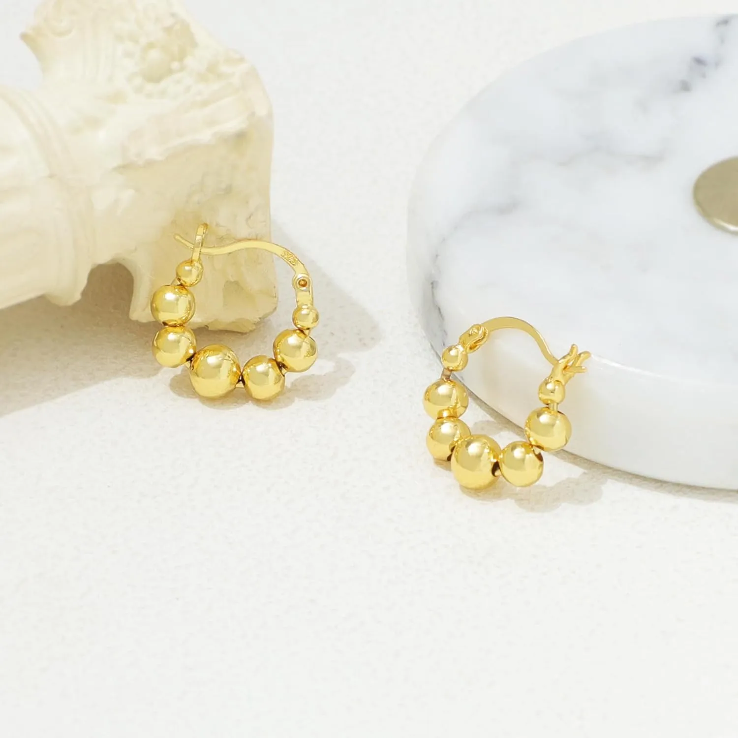 KOMI 18K Gold-plated Zircon Earrings are the Best Gift for Daughters Mothers and Wives