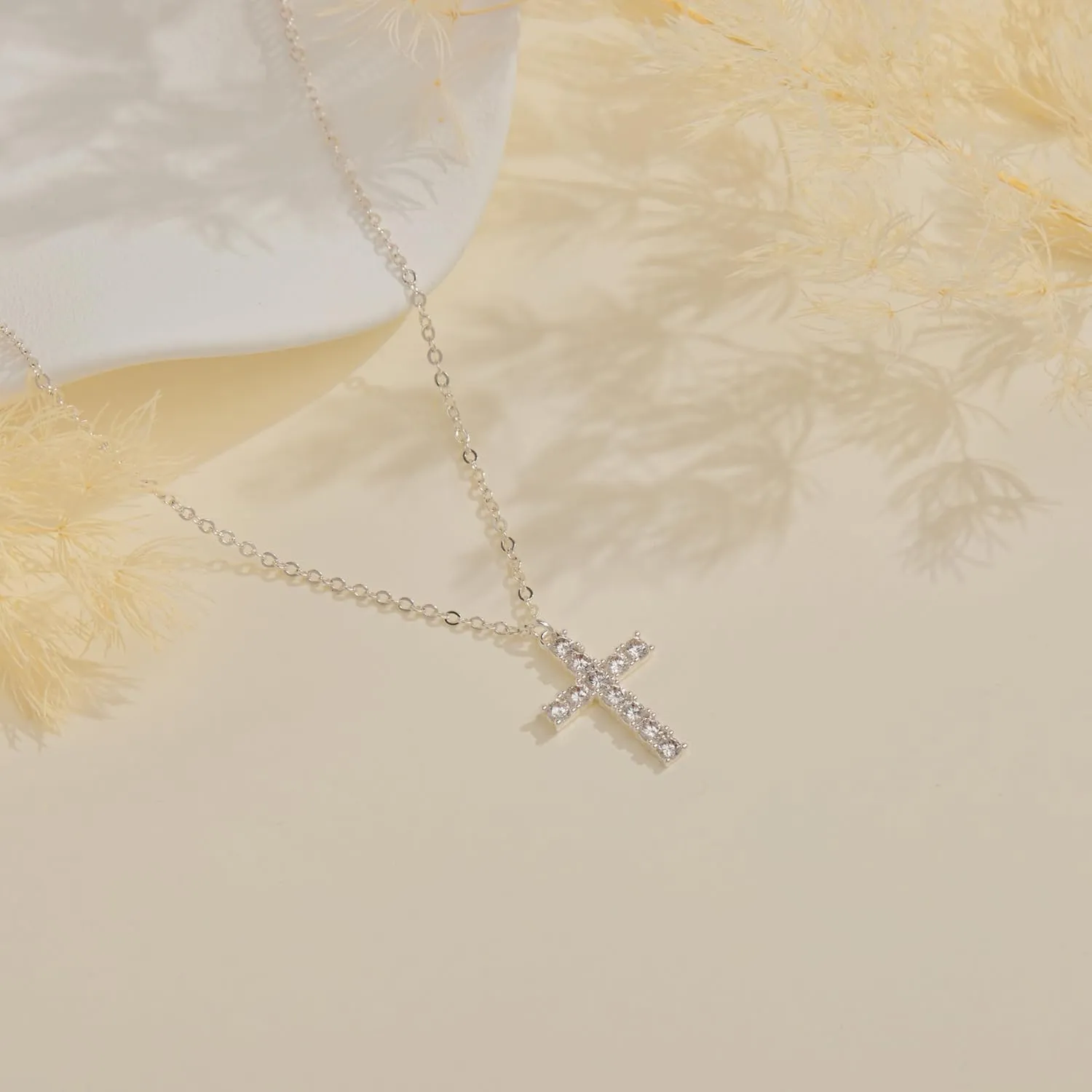 Layered Gold Necklaces for Women,Stackable Dainty 14K Gold Silver Plated Trendy Circle Paperclip Chain Pendant Choker Necklace,Simpl Diamond Cross Bow Jewelry Set Gifts for Women