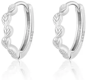 Leaf 925 Sterling Silver Tiny Hoop Earrings for Women Leaves Cartilage Small Huggie Hoops Earring Sleeper Wrap Cuffs Cute Jewelry Gifts Birthday