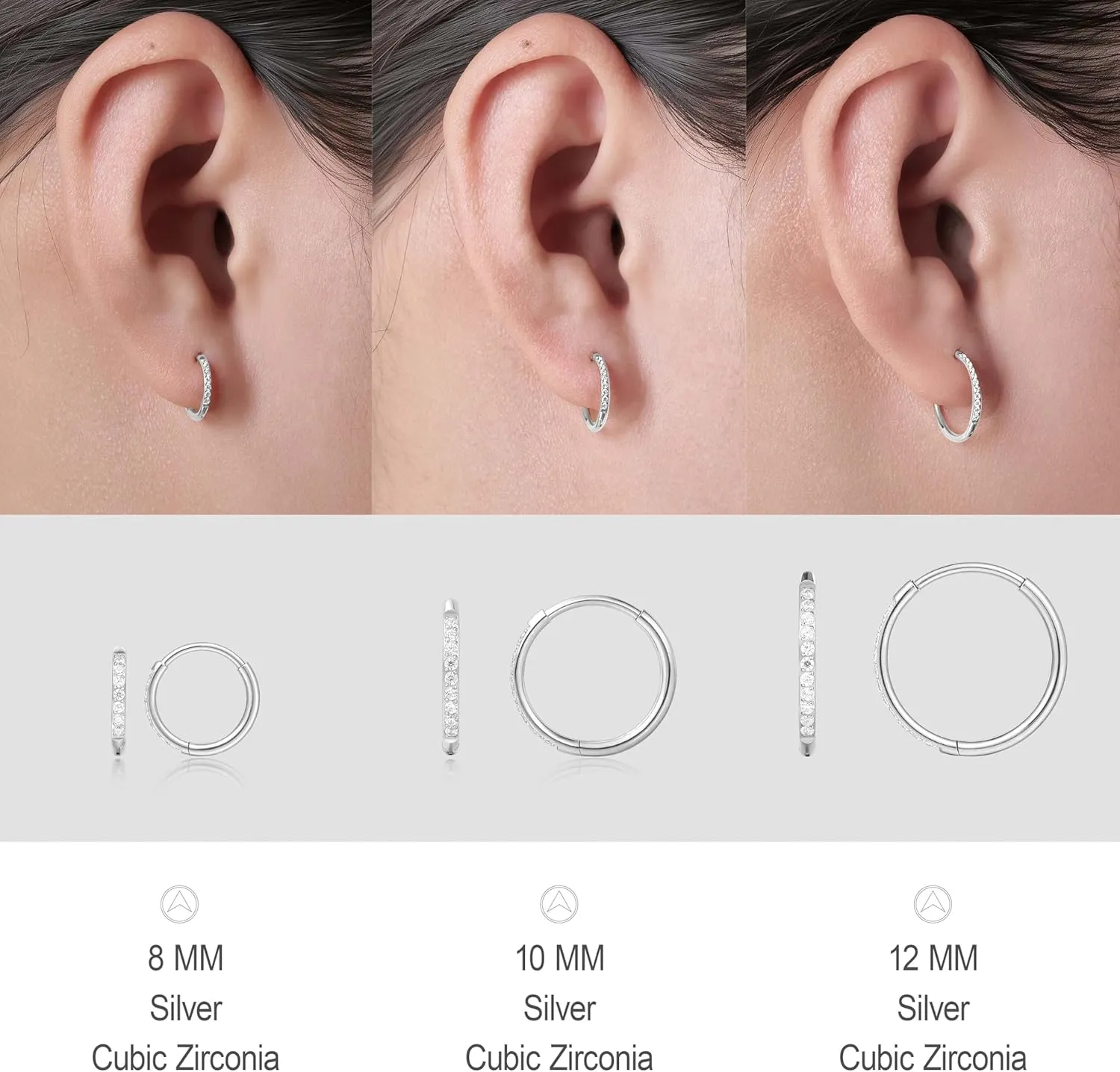 Limerencia Titanium Hoop Earrings for Women,Hypoallergenic G23 Implant Grade Pure Titanium Huggie Lightweight Hoop Earrings for Women Men Sensitive Ears