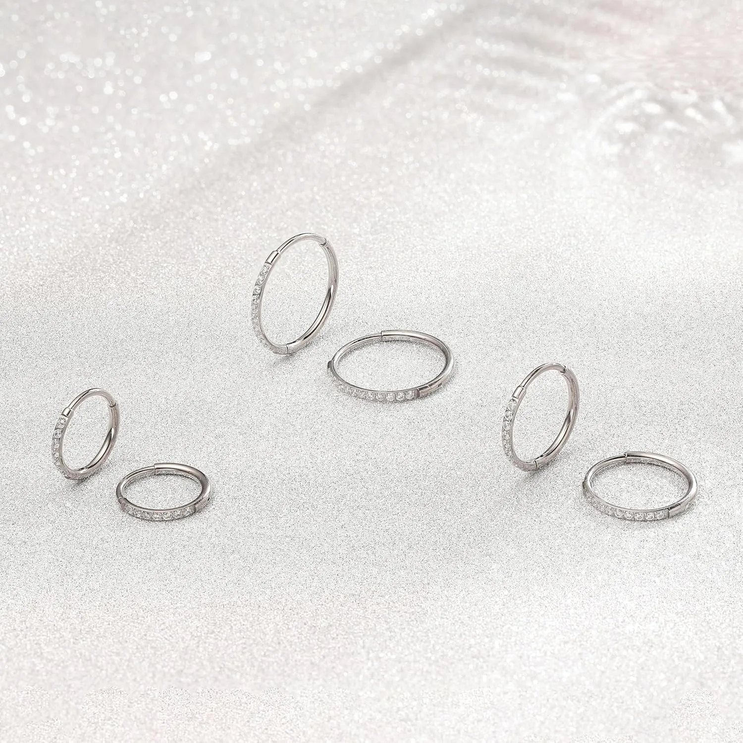 Limerencia Titanium Hoop Earrings for Women,Hypoallergenic G23 Implant Grade Pure Titanium Huggie Lightweight Hoop Earrings for Women Men Sensitive Ears