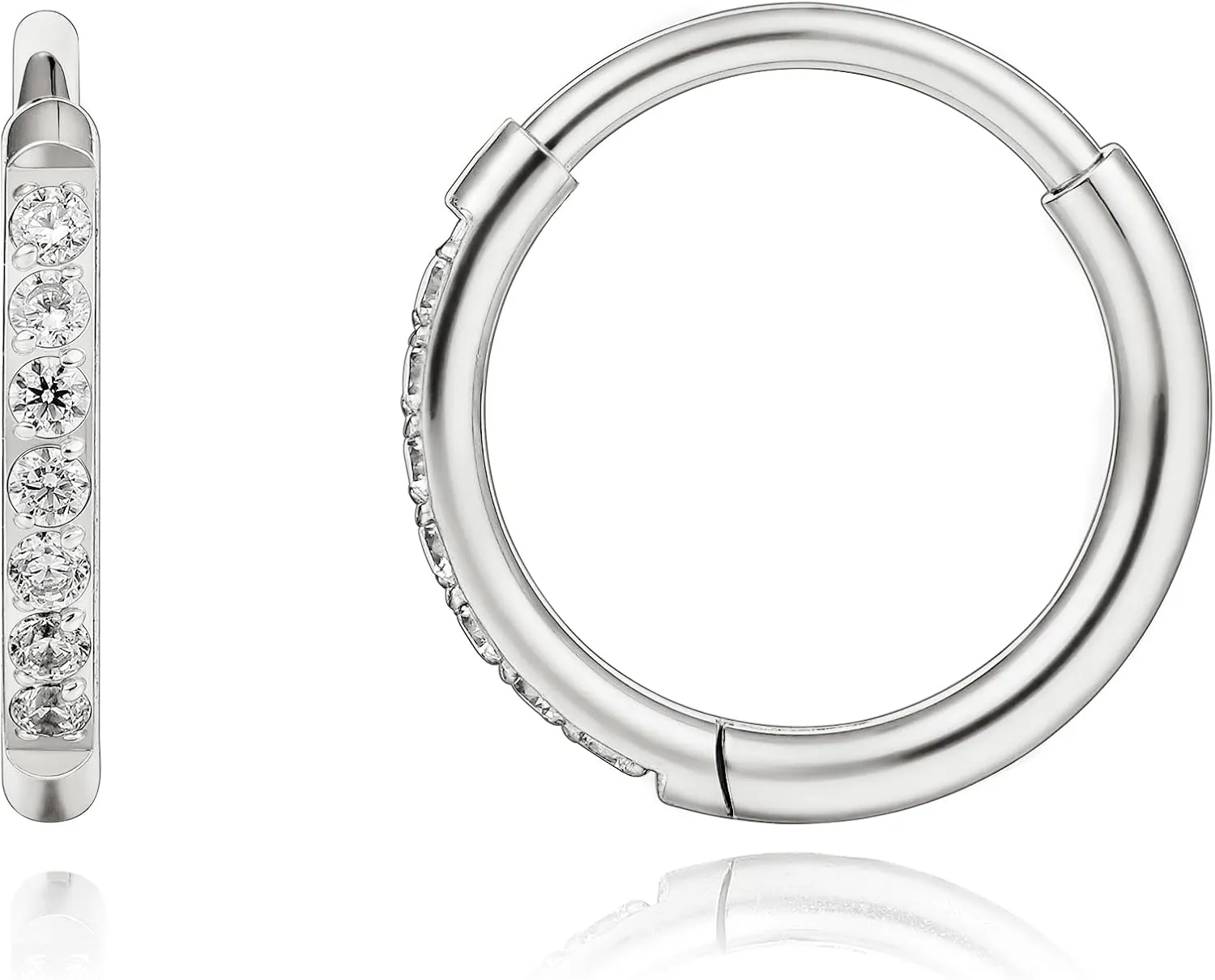 Limerencia Titanium Hoop Earrings for Women,Hypoallergenic G23 Implant Grade Pure Titanium Huggie Lightweight Hoop Earrings for Women Men Sensitive Ears