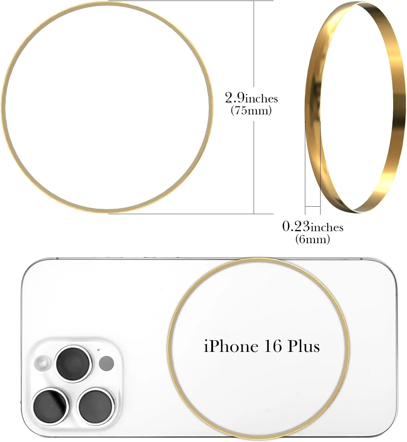 Linkidea Plus Size Bangle Bracelets Set for Women, Set of 8 Stainless Steel Extra Large Round Bangles