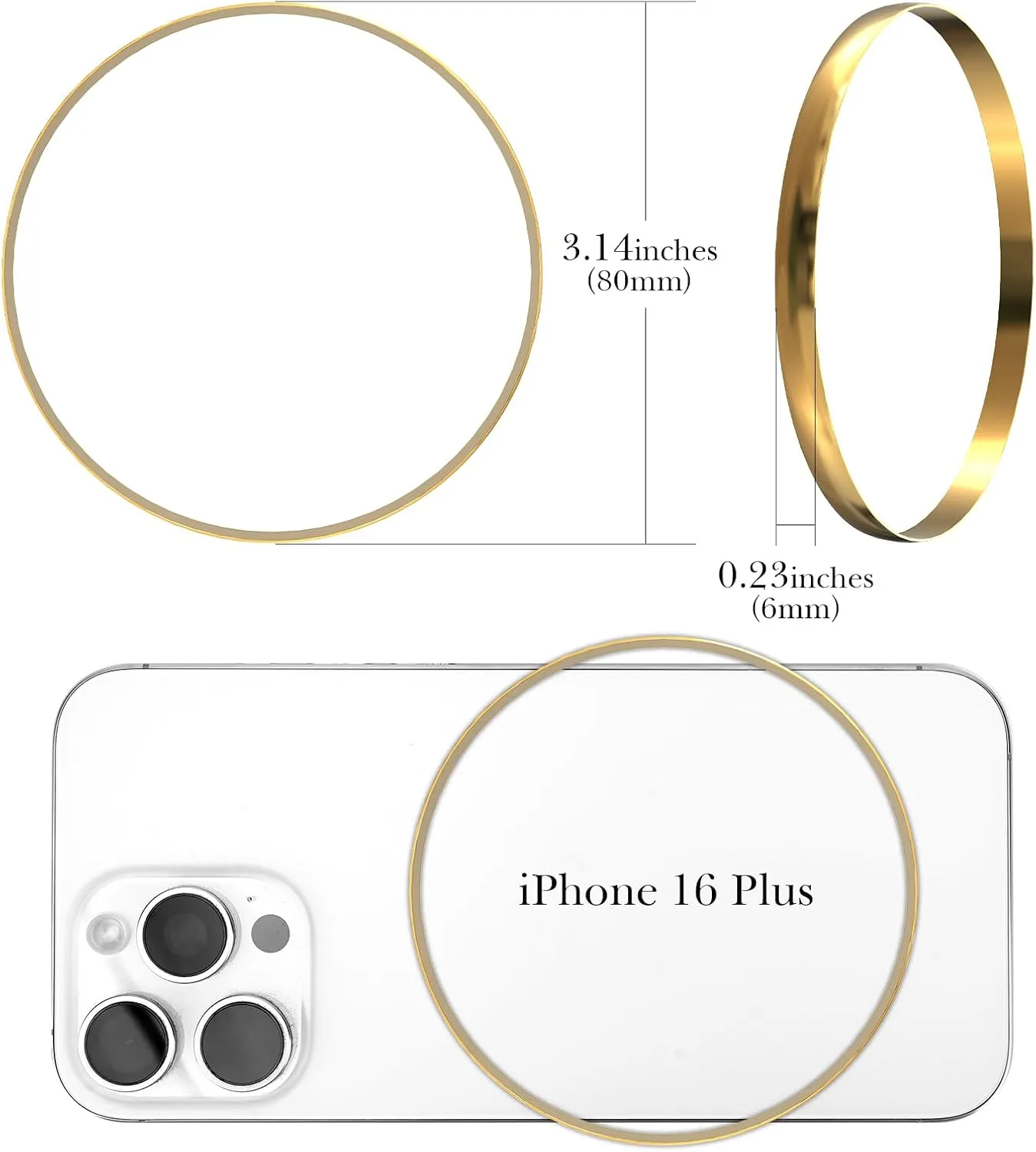 Linkidea Plus Size Bangle Bracelets Set for Women, Set of 8 Stainless Steel Extra Large Round Bangles