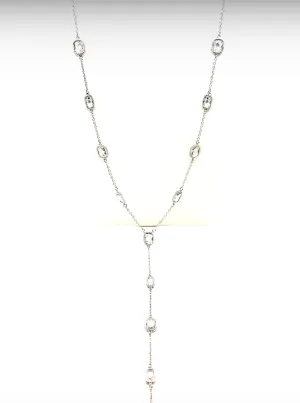 Long Y Crystal Necklace