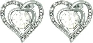 Love Heart Earrings for Women,Stainless Steel Stud Earrings,Rhinestone Heart Earrings for Women,Hypoallergenic Earrings Minimalist Fashion Party Wedding Birthday Valentine's Day Gifts Her Mom Wife Bff