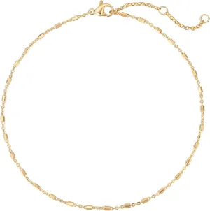 LOYATA Anklet Bracelet 14K Gold Plated Dainty Anklet Chain Waterproof Gold Chain Anklet for Women Cuban Beach Anklet Jewelry Gifts for Women