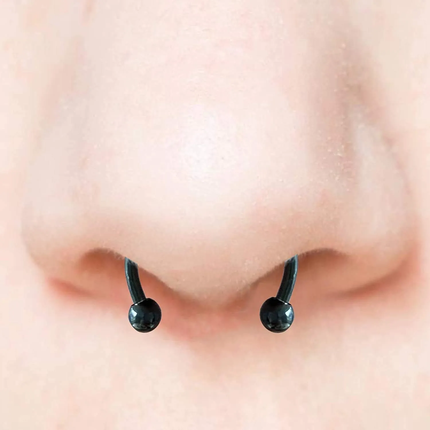 Magnetic Septum Nose Ring Horseshoe Stainless Steel Faux Fake Nose Septum Rings Non-Pierced Clip On Nose Hoop Ring