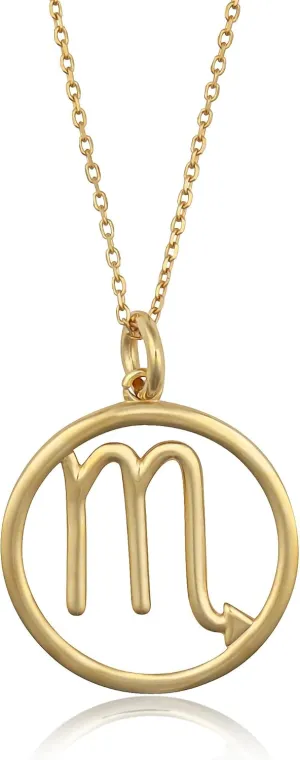 MAX   STONE 10k Gold Zodiac Necklace for Women | Dainty Real Gold Necklace for Women | Adjustable 16-18 Inch Zodiac Sign Necklace | Gold Pendant Necklace | Astrology Gifts for Women