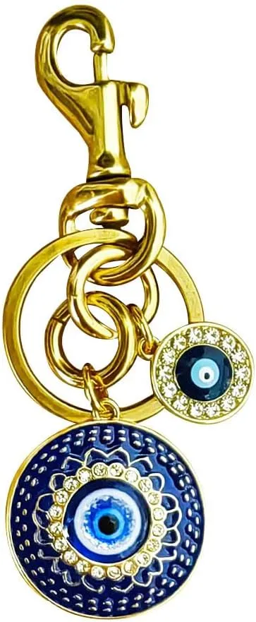 Meimimix Evil Eye Charms Purse Bag Keychains Car Good Luck Amulet protection Accessories Key Chains Gifts for Women