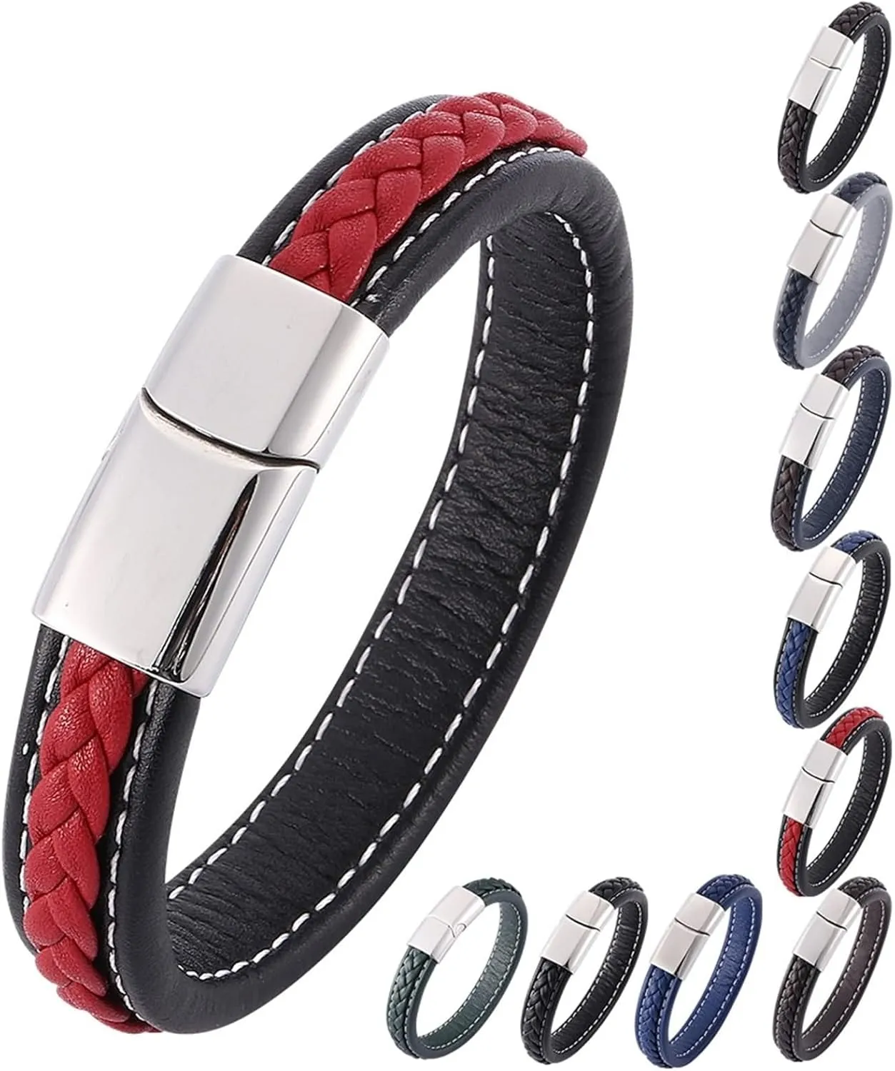 Men Bracelet Leather, Funny Bracelets Simple Leather Bracelet Mens Wrist Bracelets