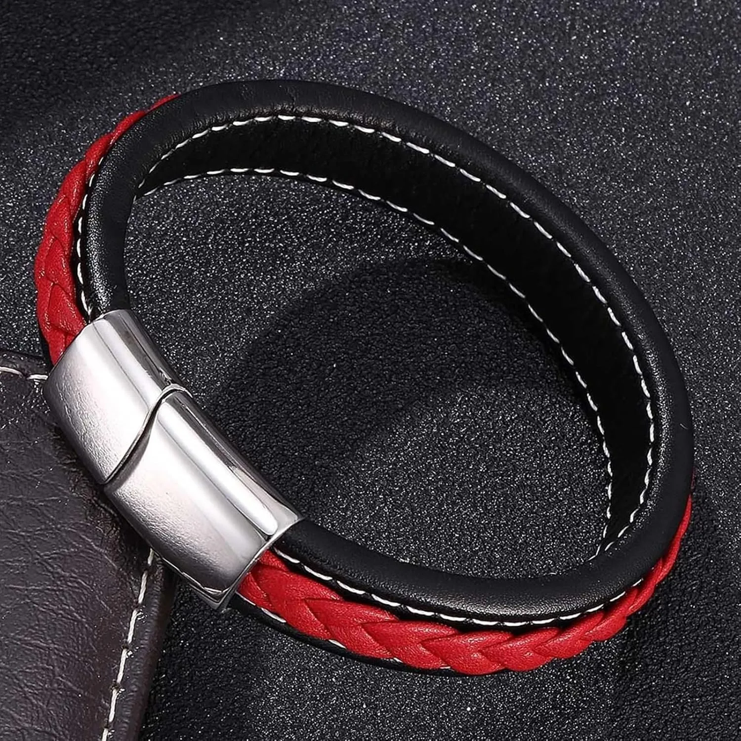 Men Bracelet Leather, Funny Bracelets Simple Leather Bracelet Mens Wrist Bracelets