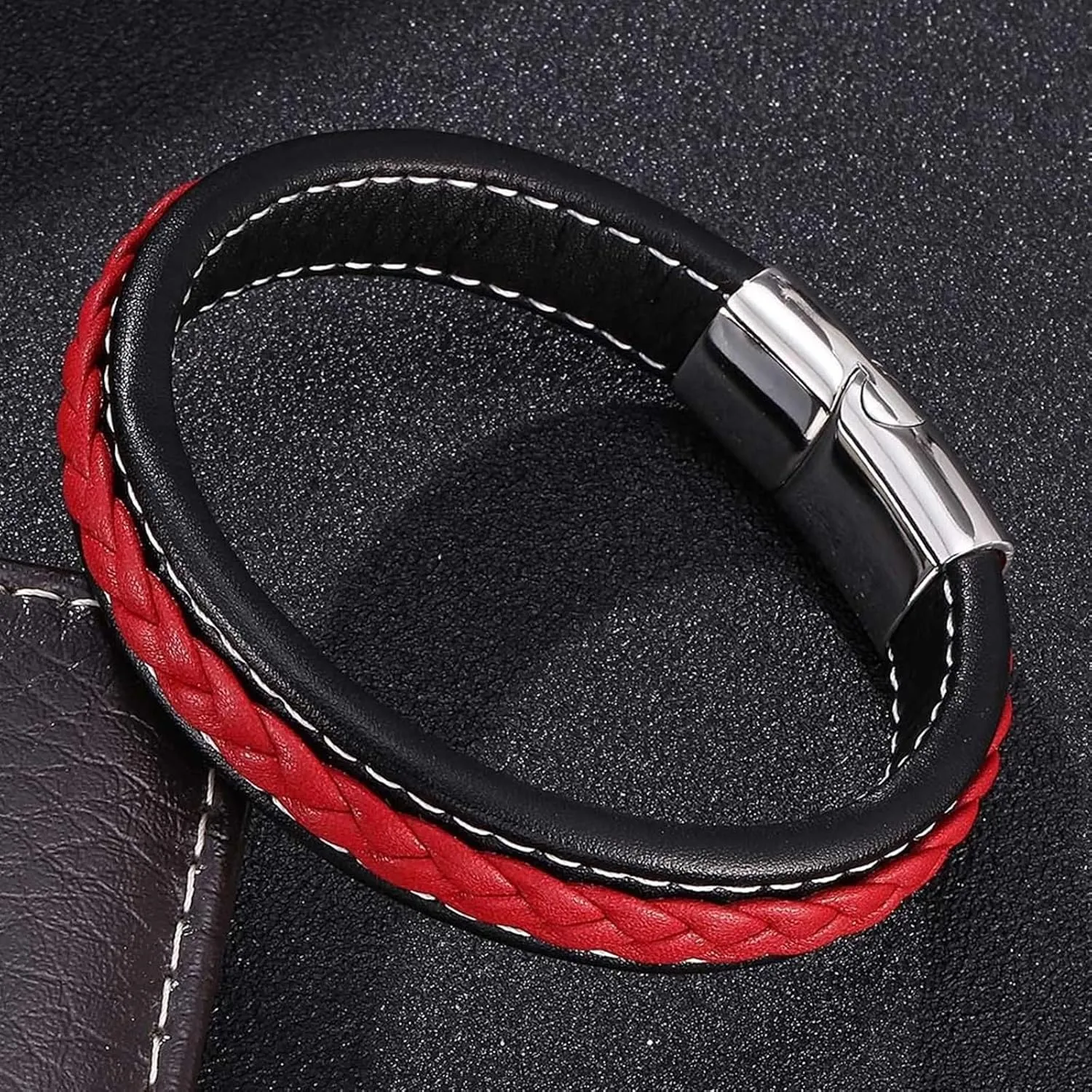 Men Bracelet Leather, Funny Bracelets Simple Leather Bracelet Mens Wrist Bracelets
