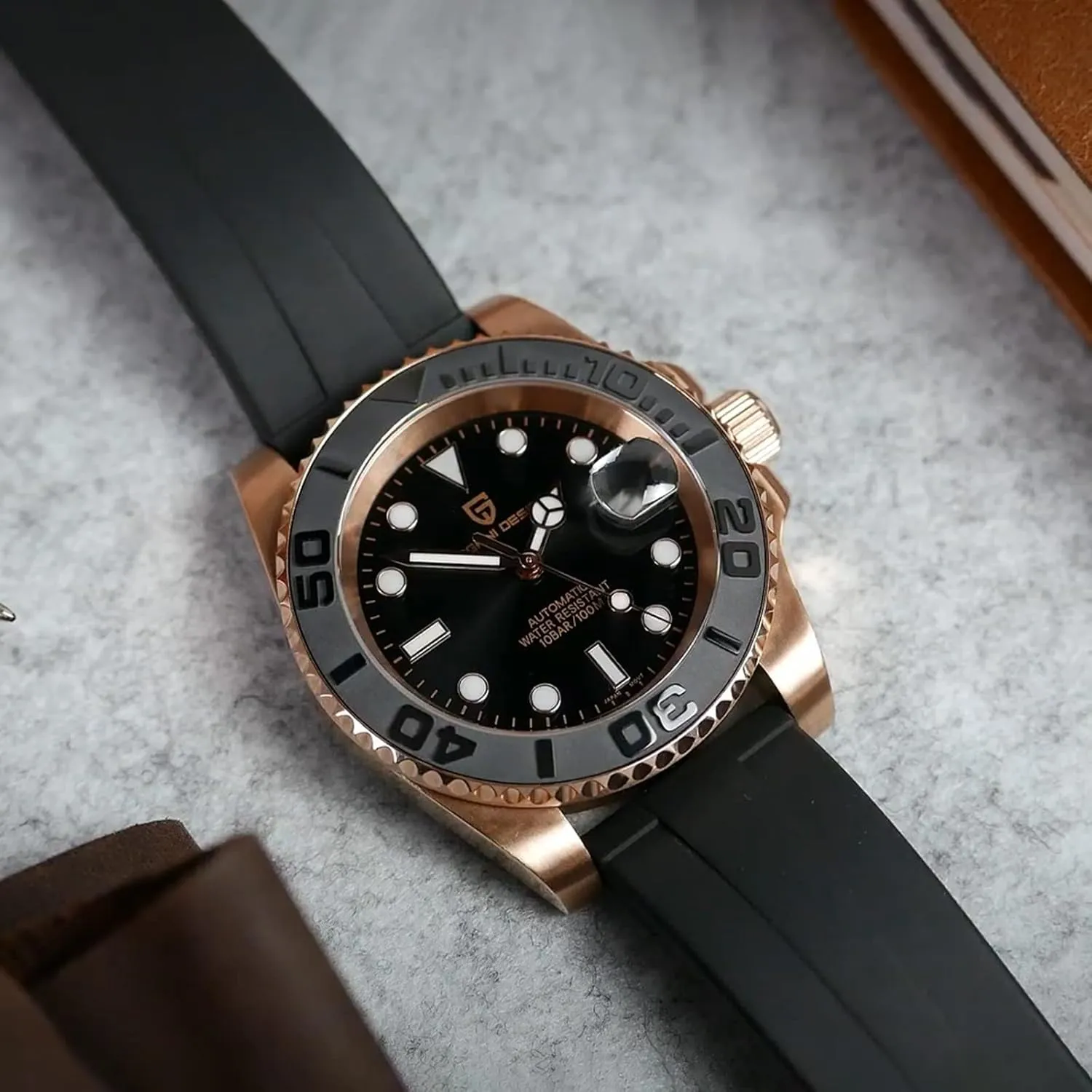 Men Watches Pagani Design Watch for Men Automatic NH35 Mechanical 100M Waterproof Stainless Steel Sapphire Glass Yacht Wristwatch PD-1651