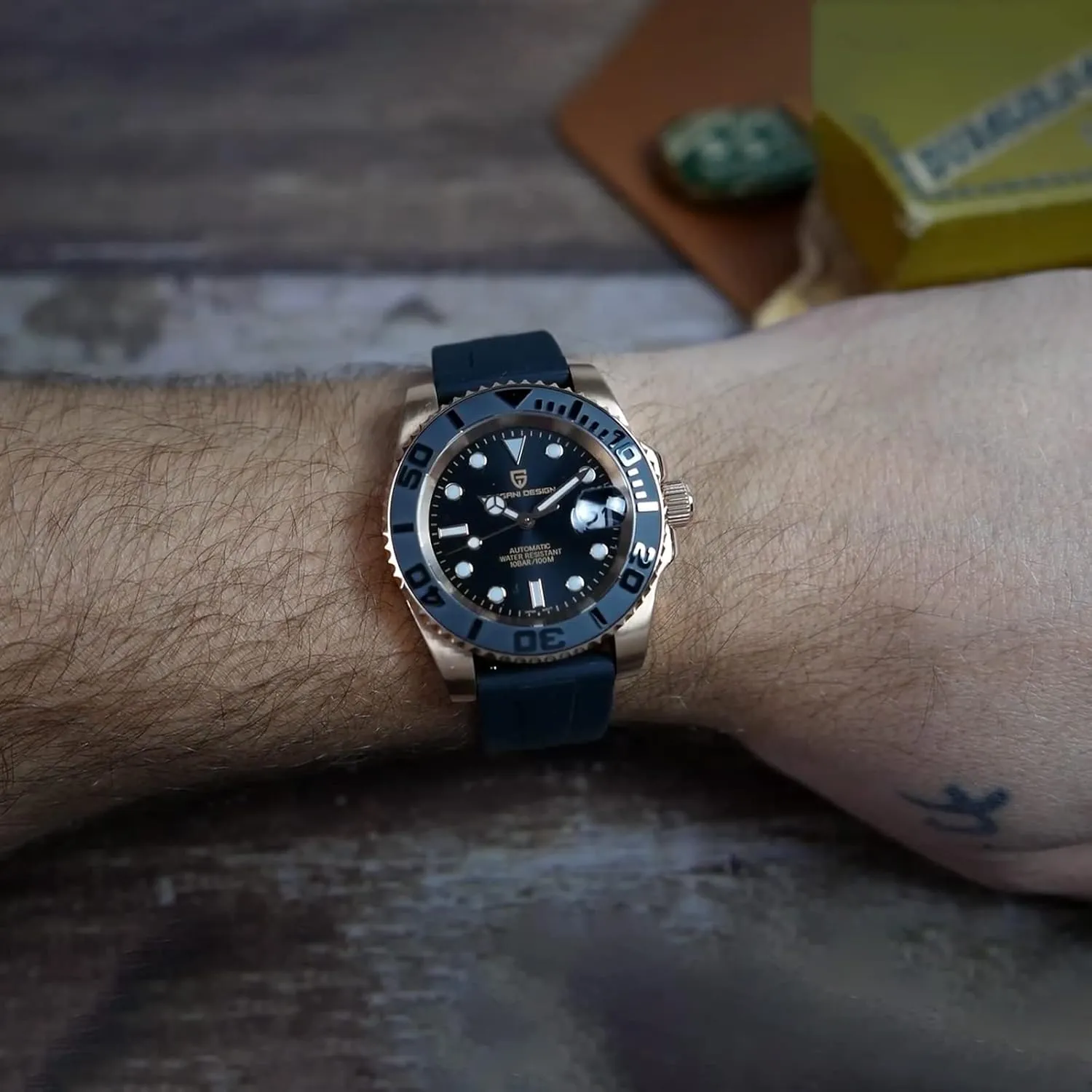 Men Watches Pagani Design Watch for Men Automatic NH35 Mechanical 100M Waterproof Stainless Steel Sapphire Glass Yacht Wristwatch PD-1651