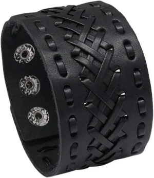 Mens Bracelets Rope Leather Bracelets For Men Braided Leather Rope Winding Men'S Punk Leather Bracelet