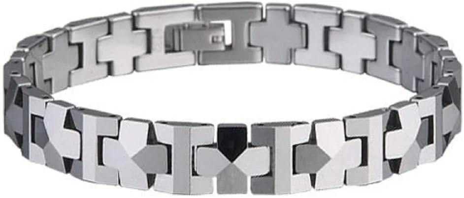 Men's NEW Shiny Tungsten Carbide "Pyramid" Bracelet